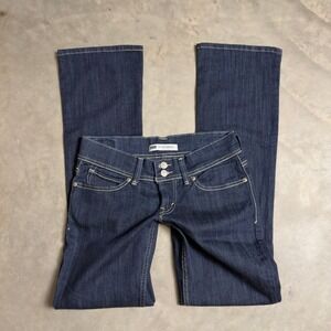 Vintage Levis 524 Too Superlow Jeans Womens 3M Dark Wash Y2K Streetwear Baggy